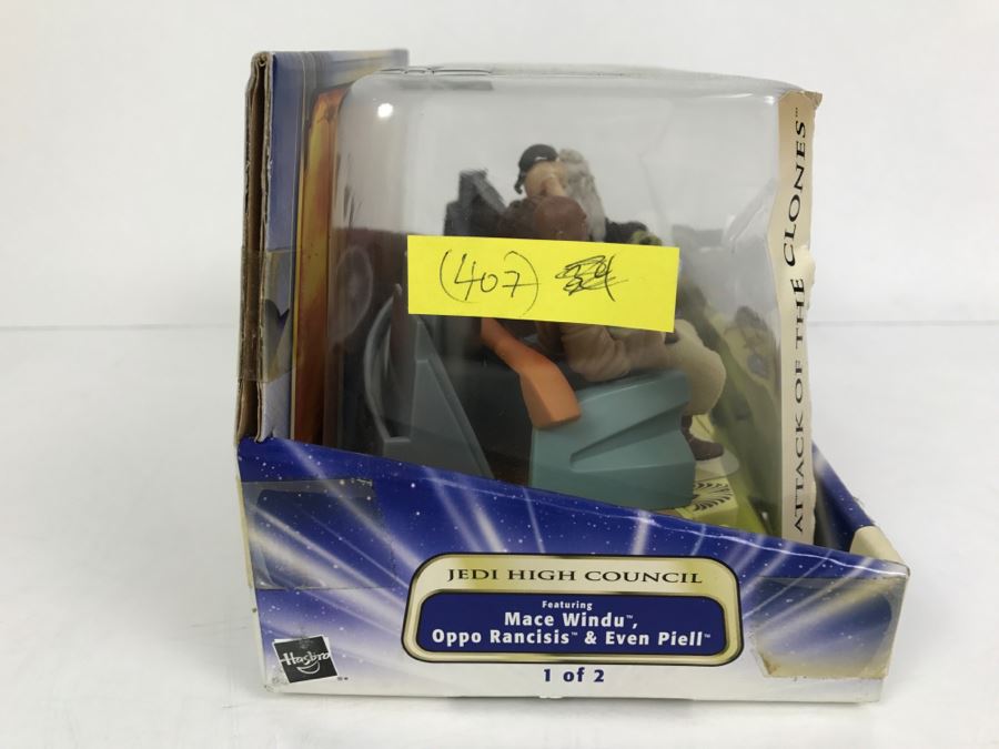 STAR WARS Attack Of The Clones Jedi high Council Featuring Mace Windu, Oppo Rancisis, and Even Piell Hasbro 2003 84981/84997 New In Box [Photo 6]
