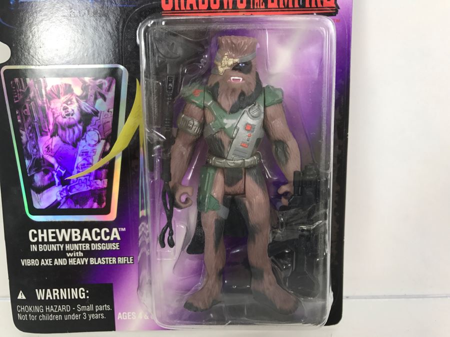 STAR WARS Shadows Of The Empire Chewbacca In Bounty Hunter Disguise With Vibro Axe And Heavy Blaster Rifle Kenner Hasbro 1996 96905/69562 [Photo 5]