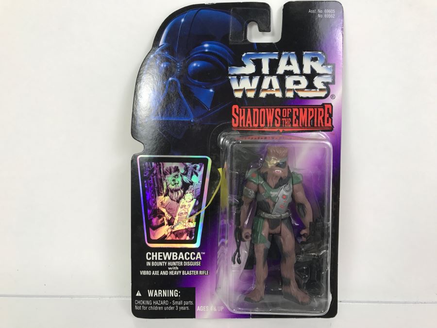 STAR WARS Shadows Of The Empire Chewbacca In Bounty Hunter Disguise With Vibro Axe And Heavy Blaster Rifle Kenner Hasbro 1996 96905/69562 [Photo 1]