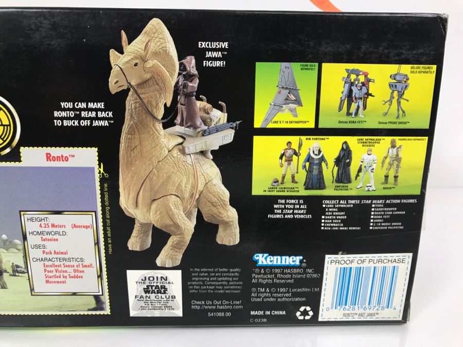 STAR WARS The Power Of The Force Star Wars Trilogy Edition Ronto and Jawa with Exclusive Jawa Figure Kenner Hasbro 1997 69645/69728 New In Box [Photo 9]