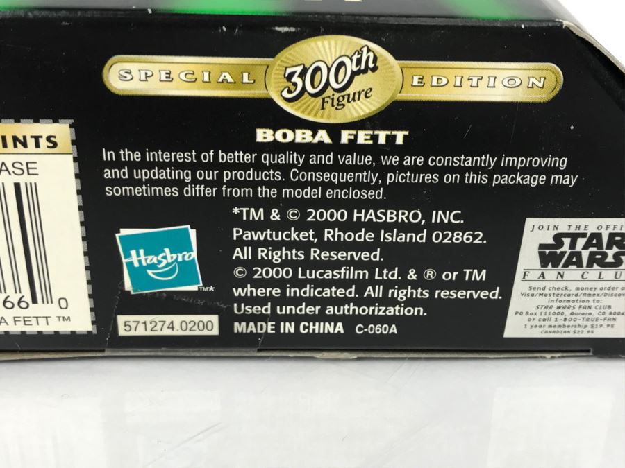STAR WARS Special Edition 300th Figure Boba Fett Hasbro 2000 84566 New In Box [Photo 13]