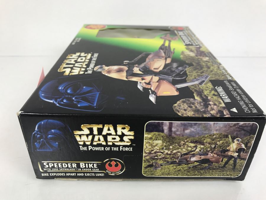 STAR WARS The Power Of The Force Rebel Alliance Speeder Bike With Luke Skywalker In Endor Gear Hasbro Kenner 1996 69760/69651 New In Box [Photo 7]