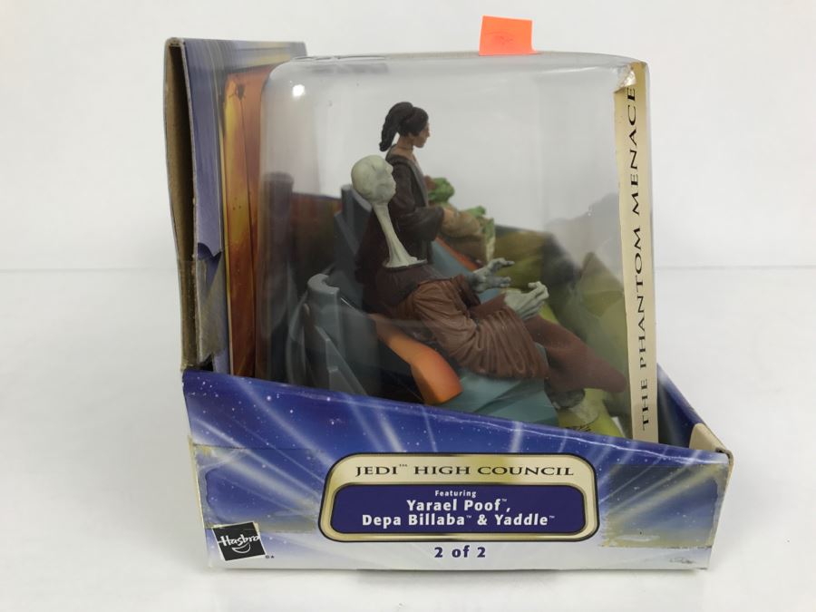 STAR WARS The Phantom Menace Jedi High Council Featuring Yarael Poof, Depa Billaba and Yaddle Hasbro 2003 84701/84997 New In Box [Photo 7]