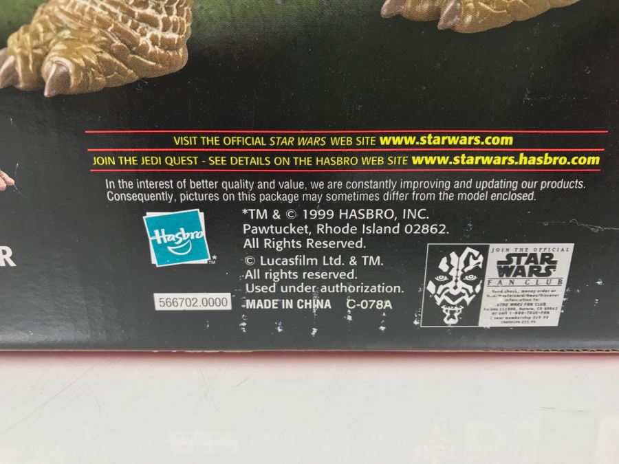 STAR WARS Episode 1 Fambaa With Shield Generator and Gungan Warrior Hasbro 1999 84369 New In Box [Photo 15]