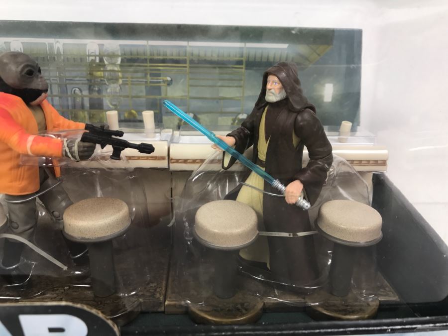 STAR WARS Mos Eisley Cantina Scene 2 Obi-Wan Kenobi, Ponda Baba, And Zutton Hasbro 2004 34527 New In Box [Photo 5]
