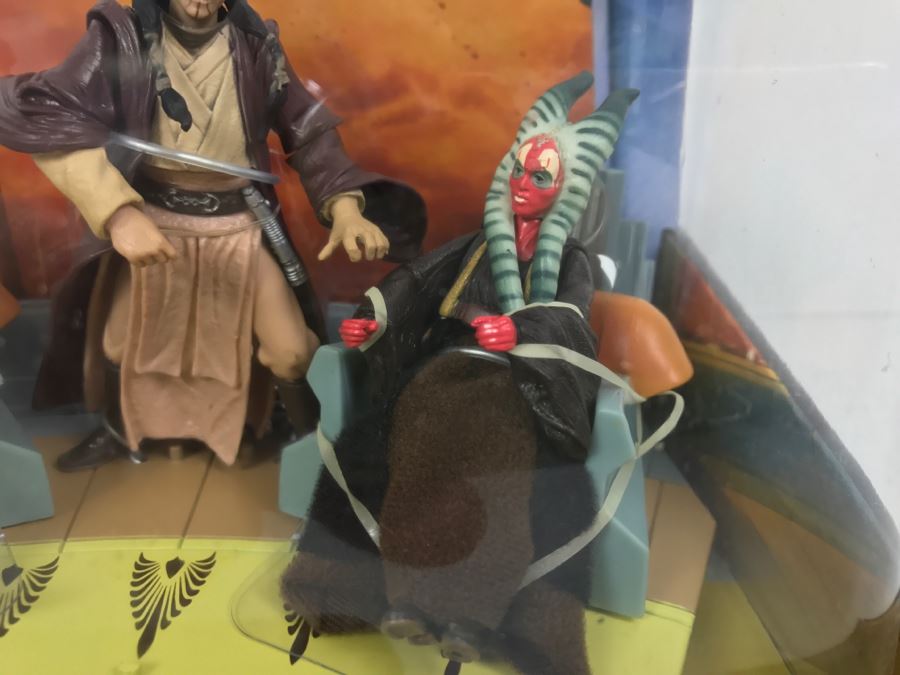 STAR WARS Scene 4 Jedi High Council Shaak Ti, Agen Kolar, And Stass Allie Hasbro 2004 32163 New In Box [Photo 3]