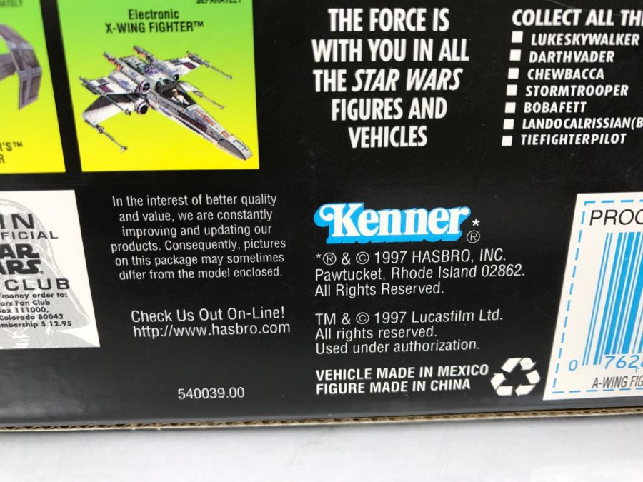 STAR WARS The Power Of The Force Rebel Alliance A-Wing Fighter With Pivoting Laser Cannons And Retractable Tripod Landing Gear Kenner Hasbro 1997 69590/69732 New In A Box [Photo 9]