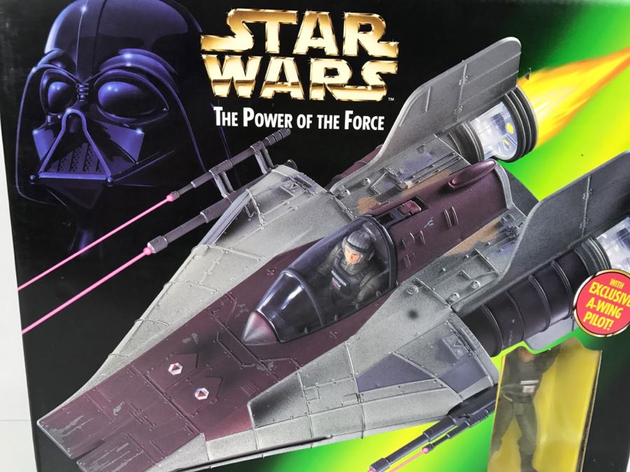 STAR WARS The Power Of The Force Rebel Alliance A-Wing Fighter With Pivoting Laser Cannons And Retractable Tripod Landing Gear Kenner Hasbro 1997 69590/69732 New In A Box [Photo 5]