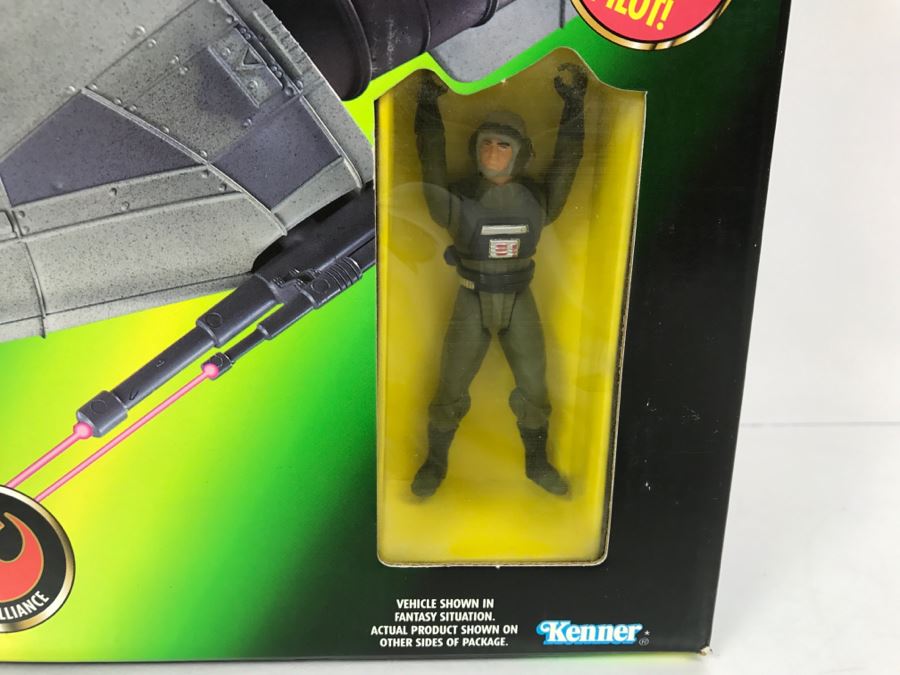 STAR WARS The Power Of The Force Rebel Alliance A-Wing Fighter With Pivoting Laser Cannons And Retractable Tripod Landing Gear Kenner Hasbro 1997 69590/69732 New In A Box [Photo 3]