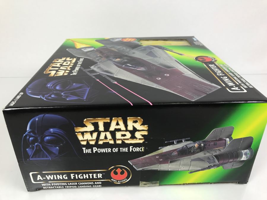 STAR WARS The Power Of The Force Rebel Alliance A-Wing Fighter With Pivoting Laser Cannons And Retractable Tripod Landing Gear Kenner Hasbro 1997 69590/69732 New In A Box [Photo 6]