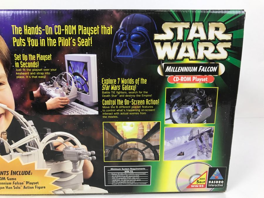 STAR WARS Millenium Falcon CD-Rom Playset Hasbro 1998 99180 New In Box [Photo 11]
