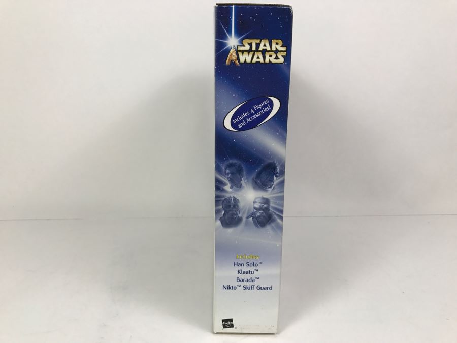 STAR WARS Return Of The Jedi Skirmish At Carkoon With Barada, Han Solo, Nikto Skiff Guard, and Klaatu Hasbro 2004 34511 New In Box [Photo 10]