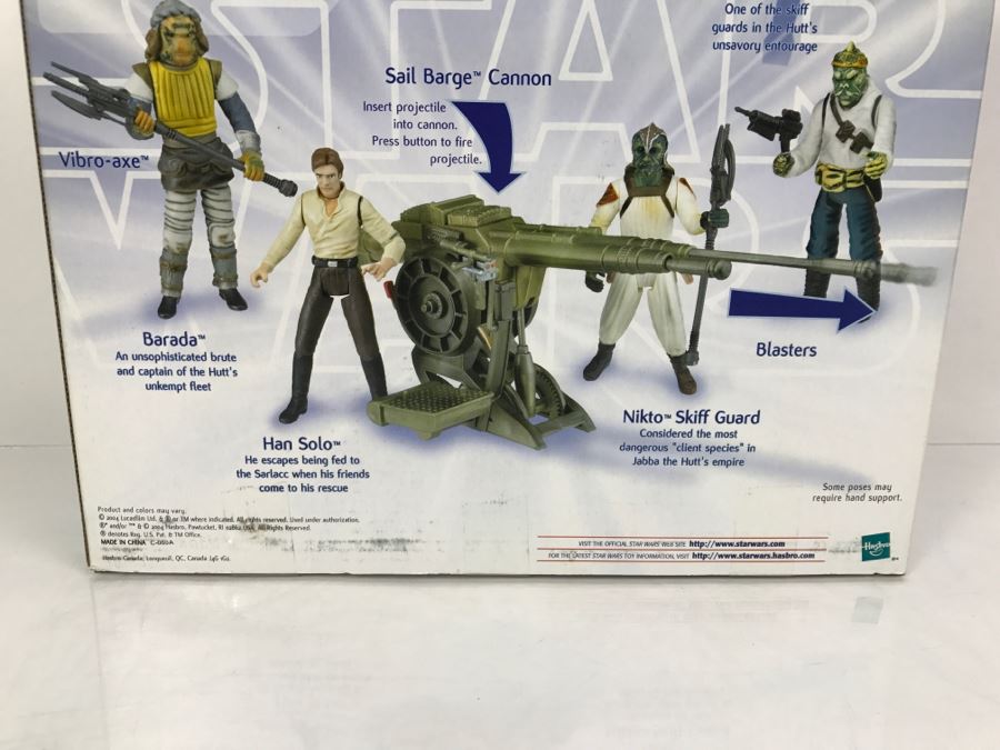 STAR WARS Return Of The Jedi Skirmish At Carkoon With Barada, Han Solo, Nikto Skiff Guard, and Klaatu Hasbro 2004 34511 New In Box [Photo 13]