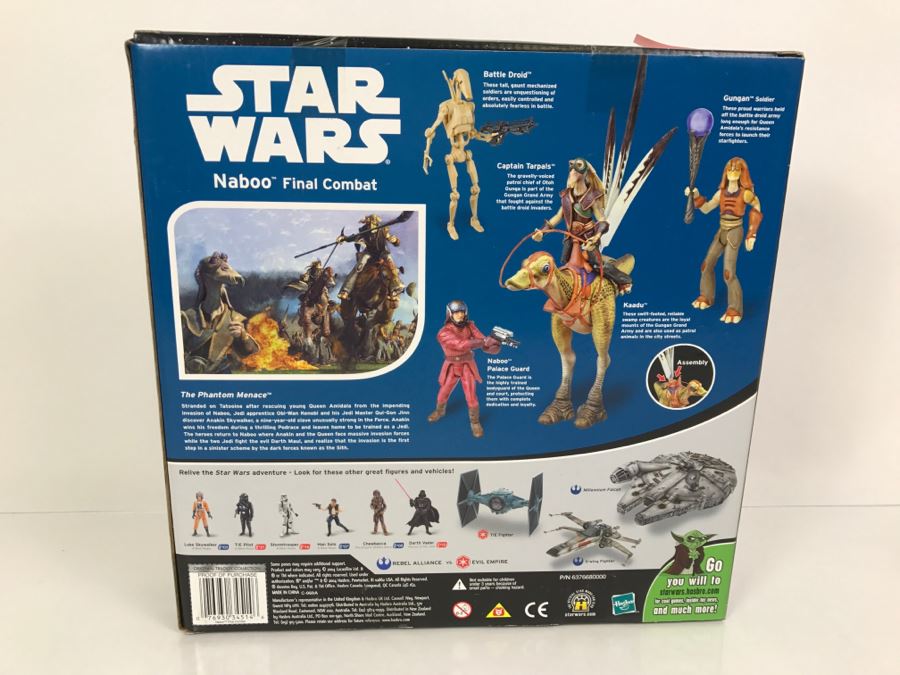 STAR WARS Naboo Final Combat With Battle Droid, Captian Tarpals, Naboo Palace Guard, Gungan Soldier, And Kaadu Hasbro 2004 34514 New In Box [Photo 10]