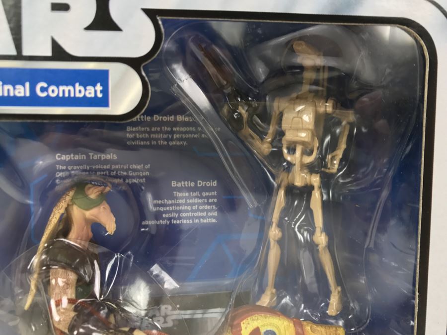 STAR WARS Naboo Final Combat With Battle Droid, Captian Tarpals, Naboo Palace Guard, Gungan Soldier, And Kaadu Hasbro 2004 34514 New In Box [Photo 5]