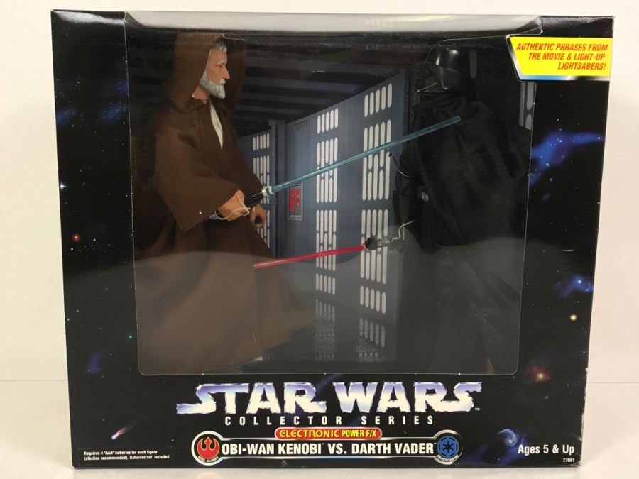 STAR WARS Collector Series Obi-Wan VS Darth Vader Electronic Power F/X    Kenner Hasbro 1997 27661 New In Box