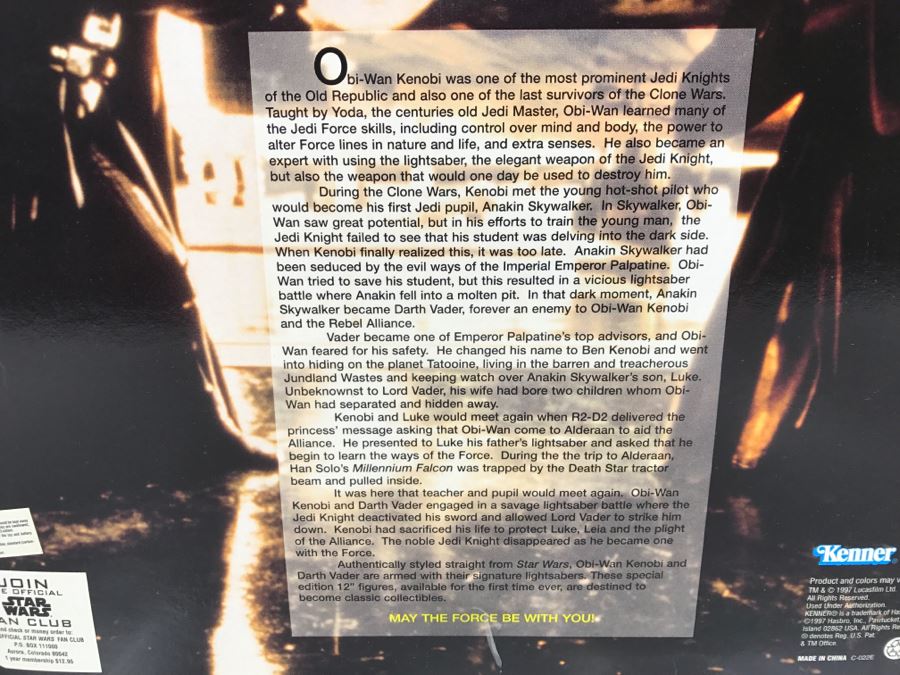 STAR WARS Collector Series Obi-Wan VS Darth Vader Electronic Power F/X    Kenner Hasbro 1997 27661 New In Box [Photo 14]