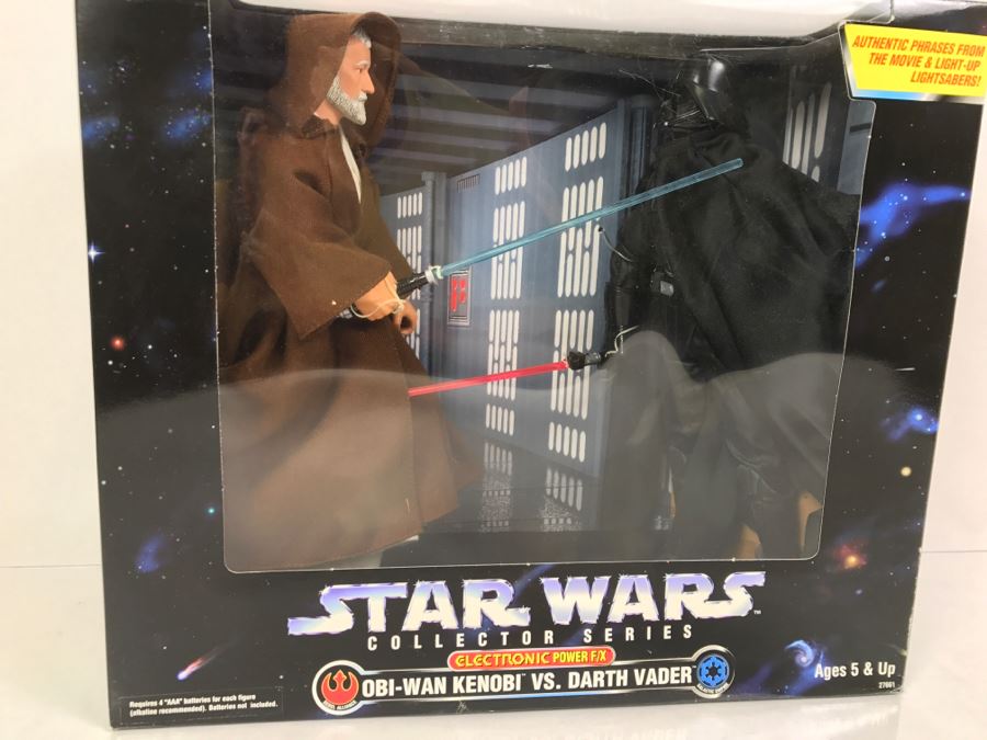 STAR WARS Collector Series Obi-Wan VS Darth Vader Electronic Power F/X    Kenner Hasbro 1997 27661 New In Box [Photo 7]