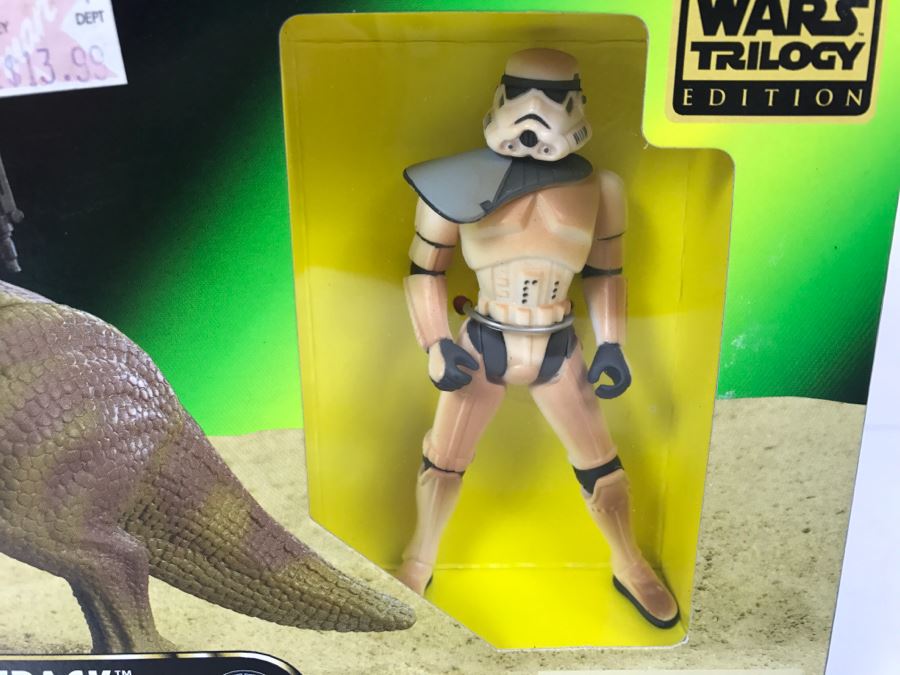 STAR WARS The Power Of The Force Special Starwars Trilogy Edition Dewback And Sandtrooper Kenner Hasbro 1997 69645/69743 New In box [Photo 4]