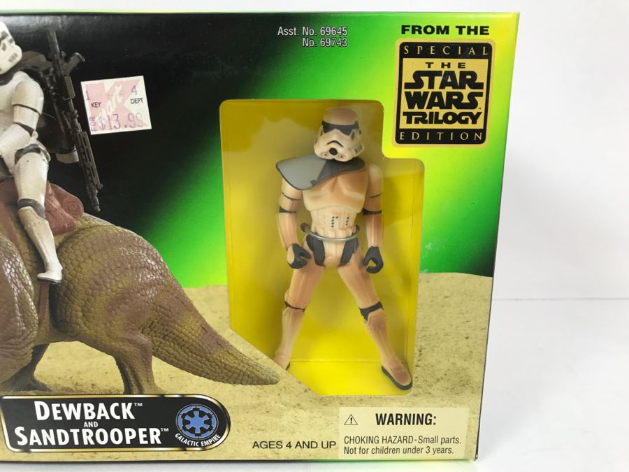 STAR WARS The Power Of The Force Special Starwars Trilogy Edition Dewback And Sandtrooper Kenner Hasbro 1997 69645/69743 New In box [Photo 2]