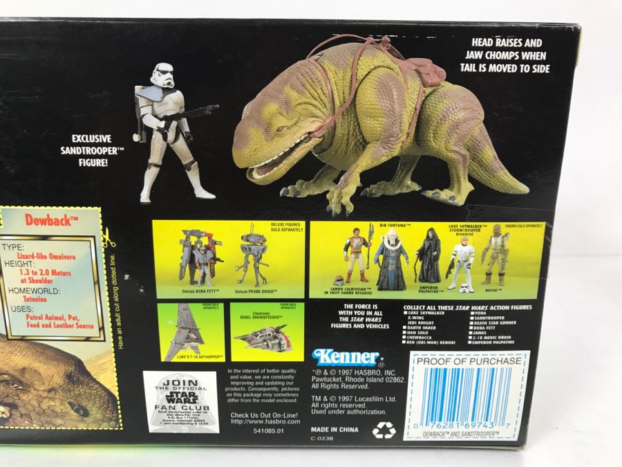 STAR WARS The Power Of The Force Special Starwars Trilogy Edition Dewback And Sandtrooper Kenner Hasbro 1997 69645/69743 New In box [Photo 9]