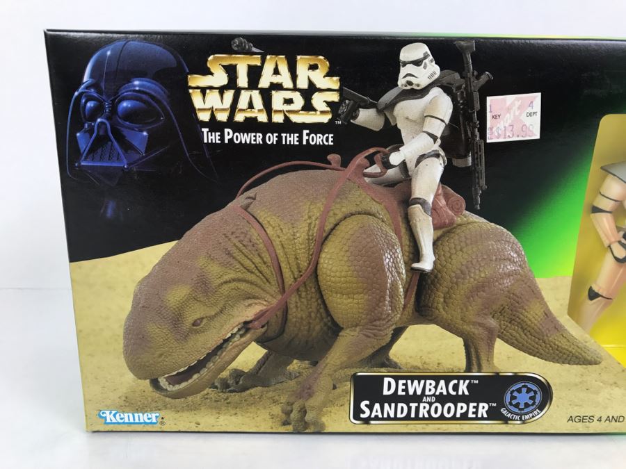 STAR WARS The Power Of The Force Special Starwars Trilogy Edition Dewback And Sandtrooper Kenner Hasbro 1997 69645/69743 New In box [Photo 5]
