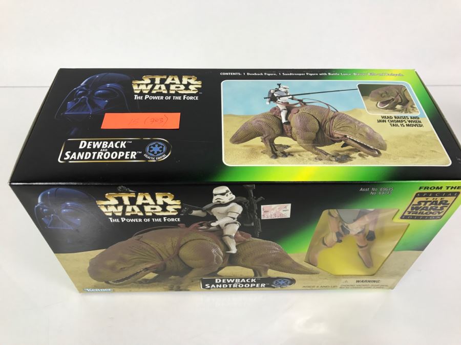 STAR WARS The Power Of The Force Special Starwars Trilogy Edition Dewback And Sandtrooper Kenner Hasbro 1997 69645/69743 New In box [Photo 11]