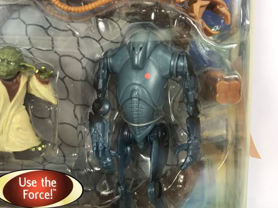 STAR WARS Attack Of The Clones Yoda With Force Powers Hasbro 2002 84900/84859 New On Card [Photo 6]