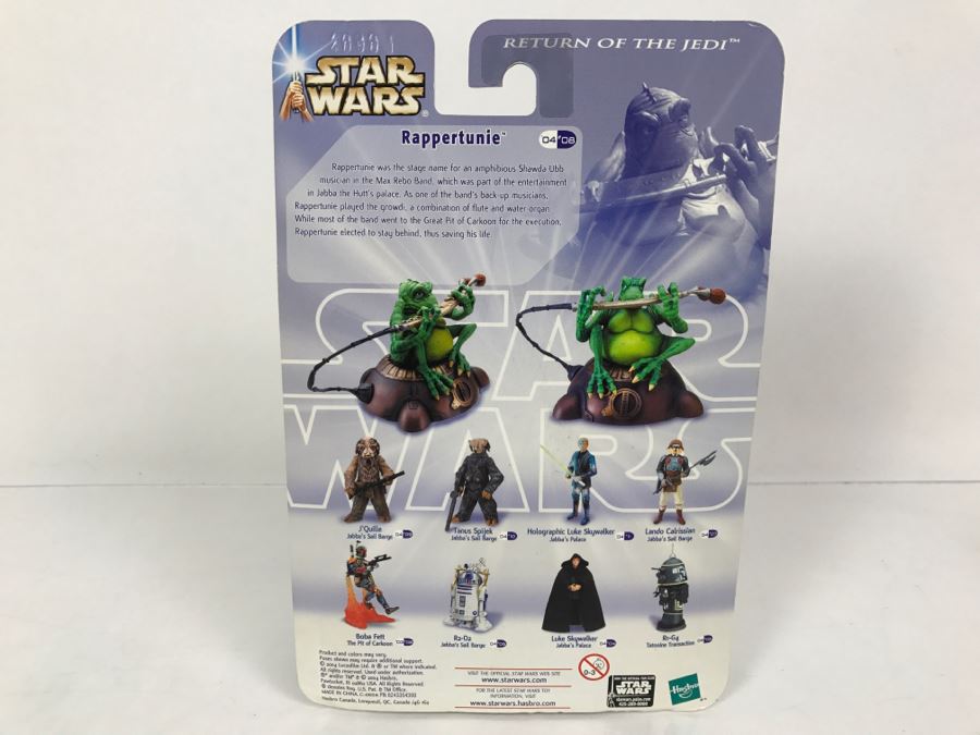 STAR WARS Return Of The Jedi Jabba’s Palace Rappertunie Hasbro 2004 84746/84715 New On Card [Photo 8]
