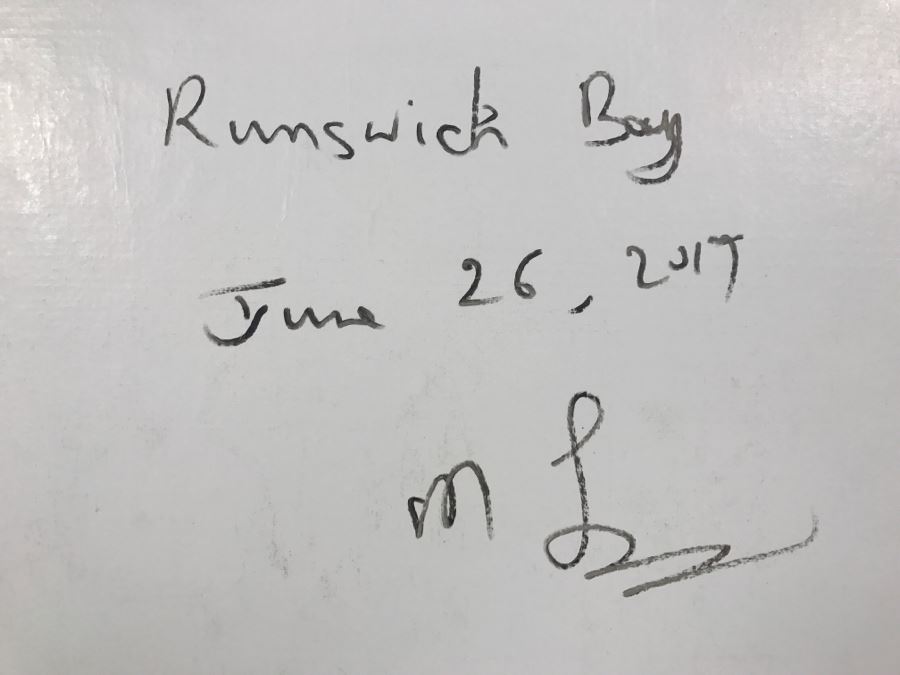 Original Plein Air Oil Painting By Malcolm Ludvigsen (British Mathematician And Plein Air Painter) UK Artist Runswick Bay 20'W x 14'H [Photo 15]