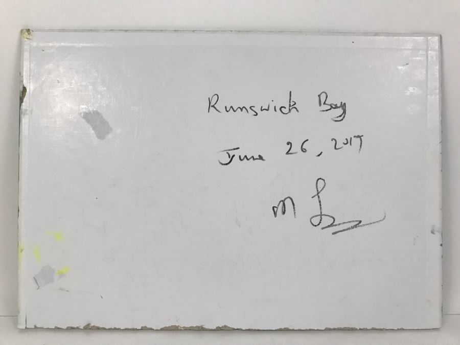 Original Plein Air Oil Painting By Malcolm Ludvigsen (British Mathematician And Plein Air Painter) UK Artist Runswick Bay 20'W x 14'H [Photo 14]