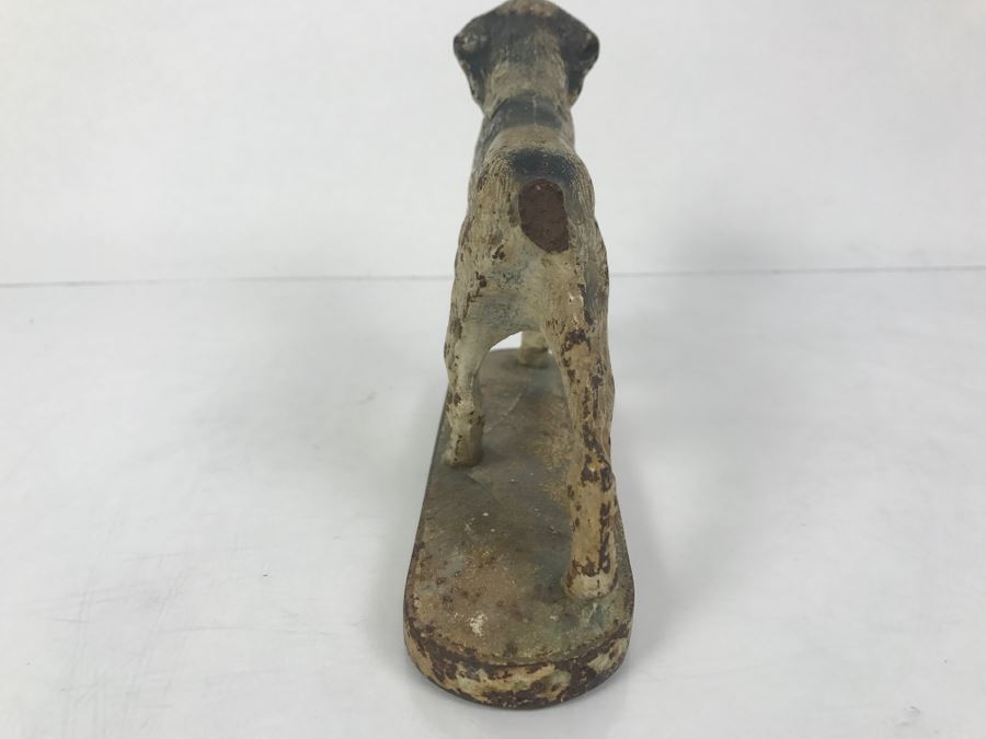 Vintage Cast Iron Doorstop Hunting Setter Pointer Dog - Missing Tail 7'L [Photo 5]