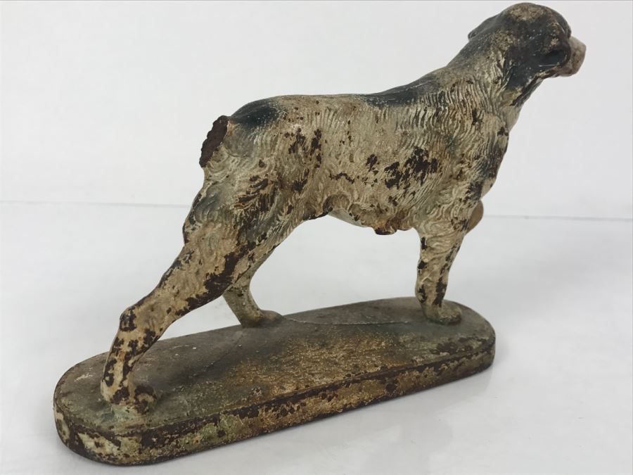 Vintage Cast Iron Doorstop Hunting Setter Pointer Dog - Missing Tail 7'L [Photo 7]