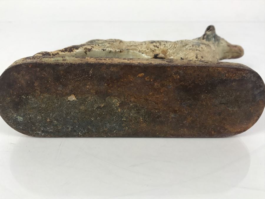 Vintage Cast Iron Doorstop Hunting Setter Pointer Dog - Missing Tail 7'L [Photo 10]