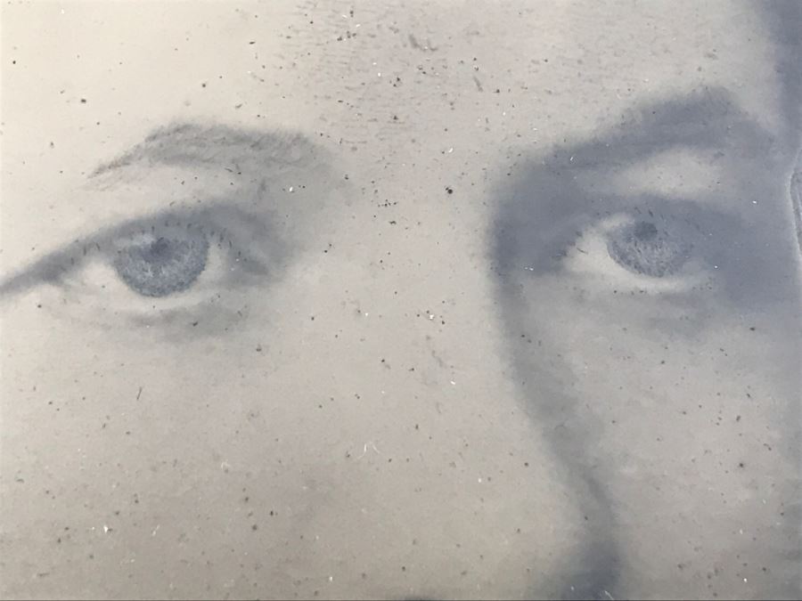 Old Metal Portrait Photograph Hand Painted [Photo 10]