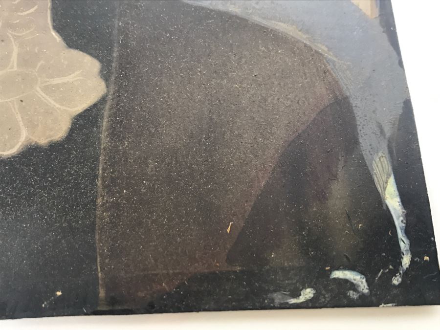 Old Metal Portrait Photograph Hand Painted [Photo 8]