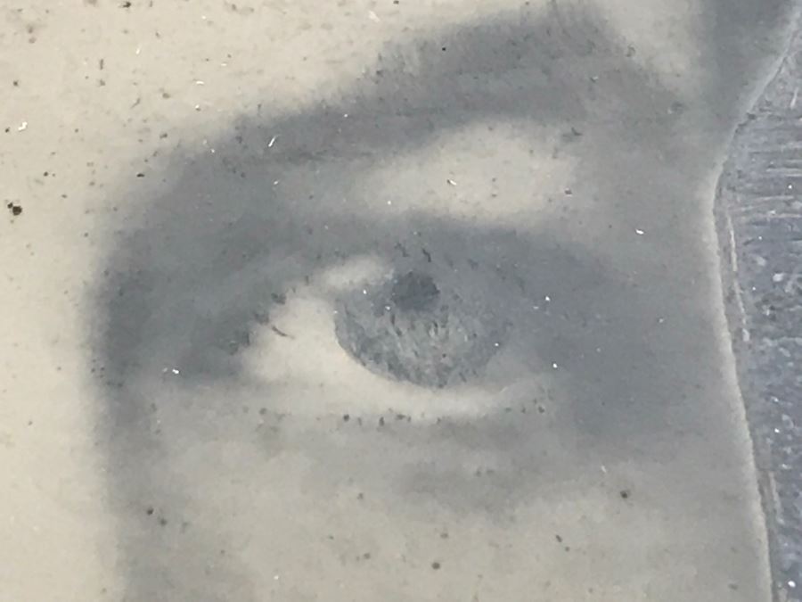 Old Metal Portrait Photograph Hand Painted [Photo 11]