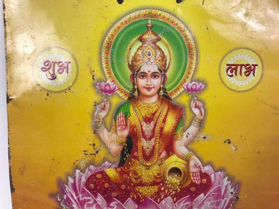 Vintage Metal India Advertising Calendar Sign Novino Batteries & Torches [Photo 4]