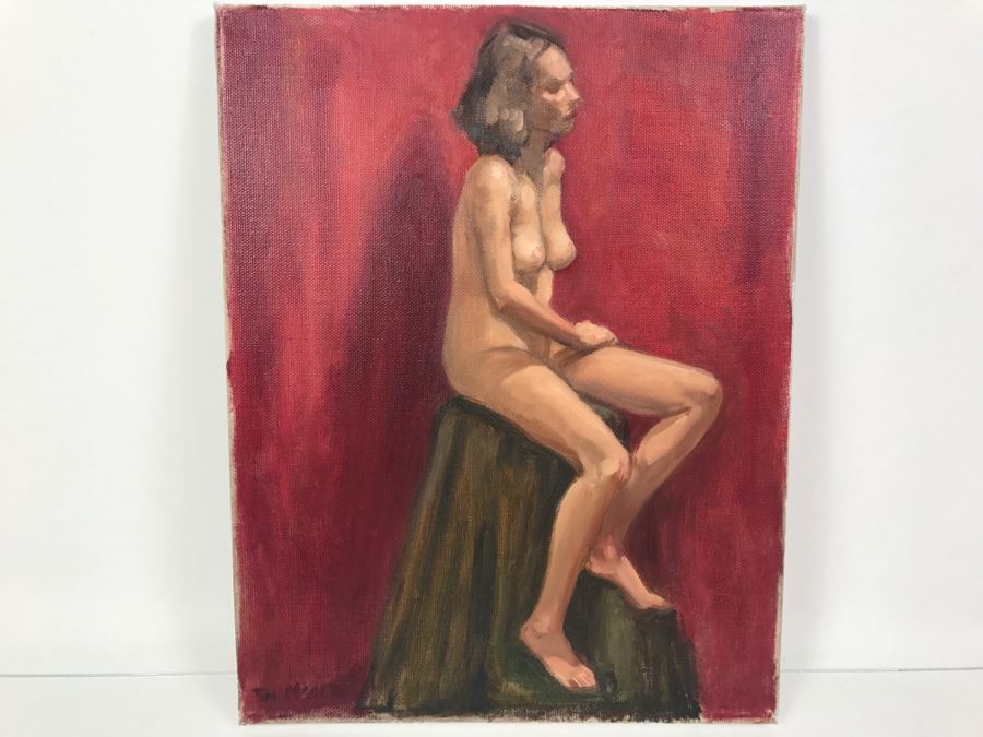 Original Nude Portrait Oil Painting By Tim Maher 11' X 14'