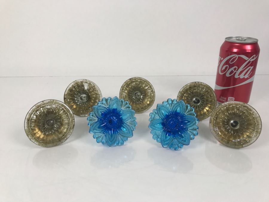 7 Vintage Glass Curtain Tie Backs