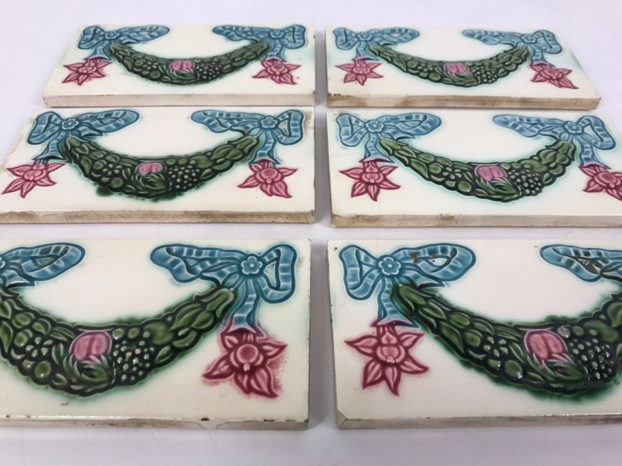 Set Of 6 Tiles Made In Japan [Photo 10]