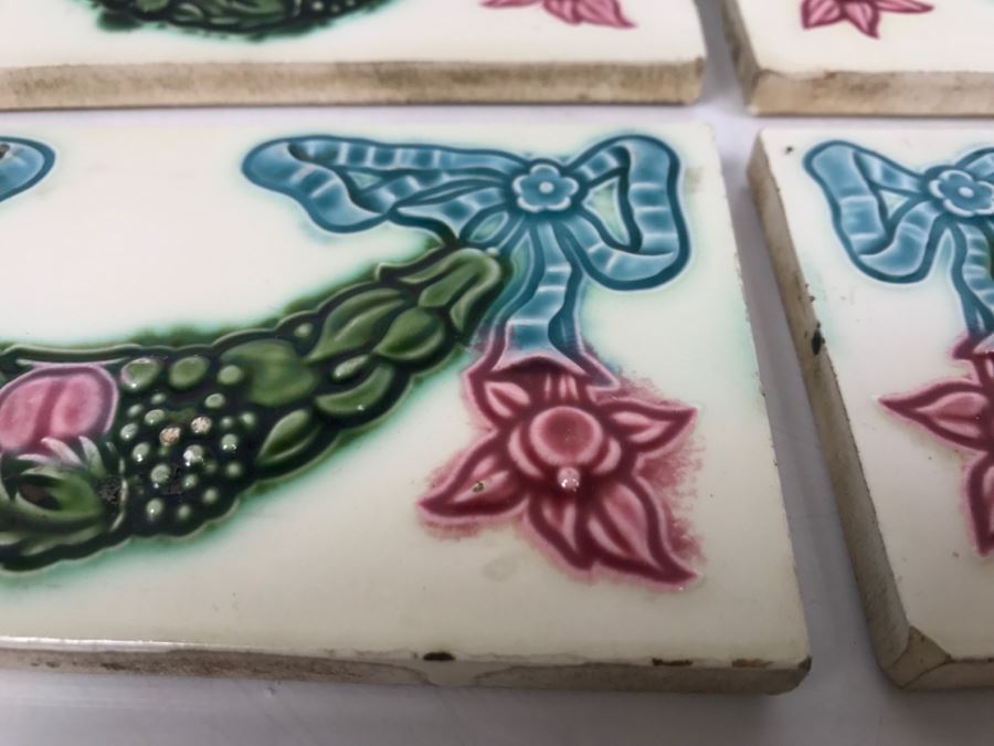 Set Of 6 Tiles Made In Japan [Photo 8]