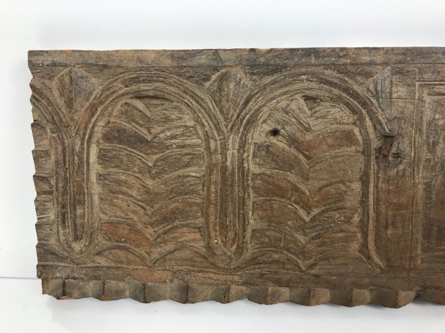 Vintage Carved Teak Wood Panel [Photo 4]
