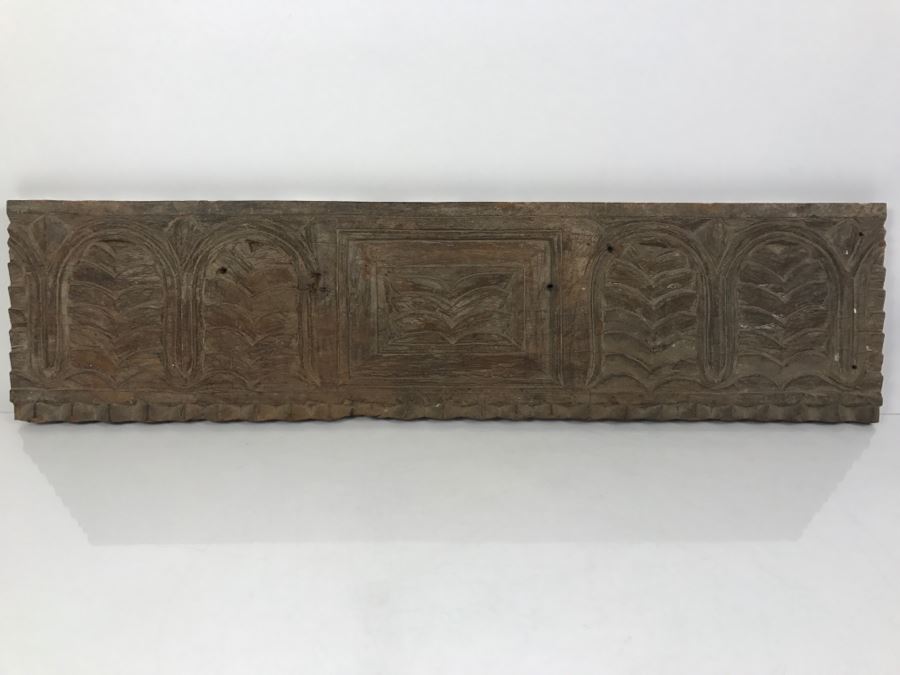 Vintage Carved Teak Wood Panel [Photo 3]