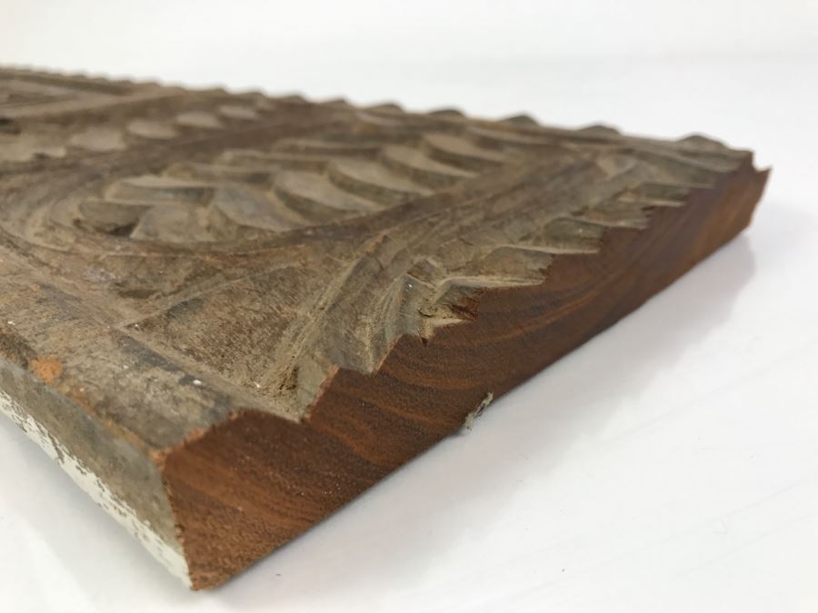 Vintage Carved Teak Wood Panel [Photo 9]
