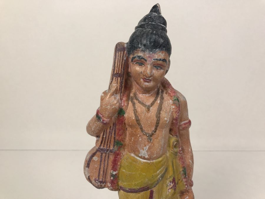 Hand Painted Clay Sculpture From India