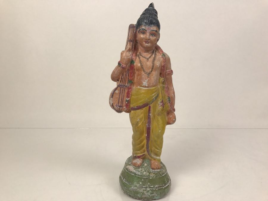 Hand Painted Clay Sculpture From India