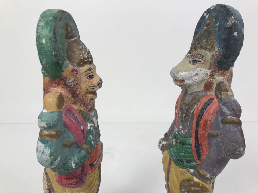 Set Of 2 Hand Painted Figurines From India [Photo 3]