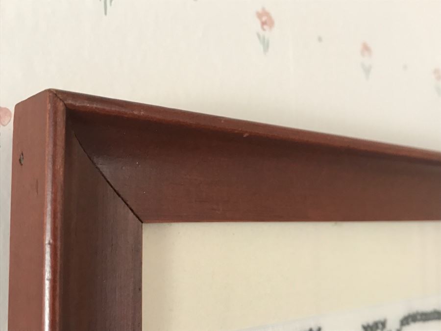 Vintage Framed Needlepoint 'Travel East Travel West After All Home's Best' [Photo 6]