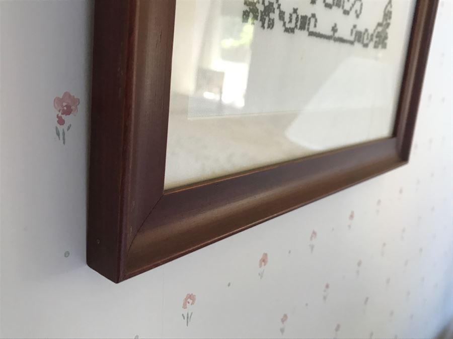 Vintage Framed Needlepoint 'Be It Ever So Humble There Is No Place Like Home Sweet Home' [Photo 6]